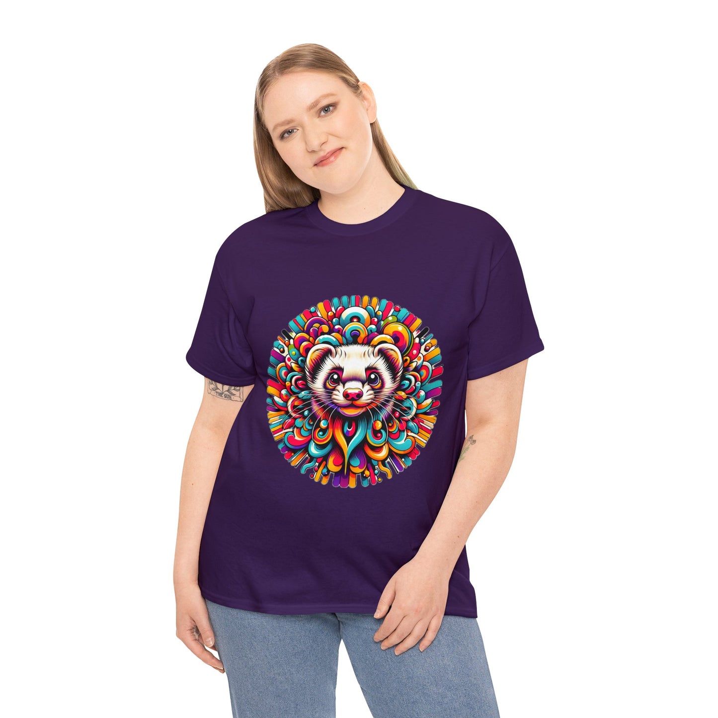 Unisex Trippy Ferret Heavy Cotton Tee