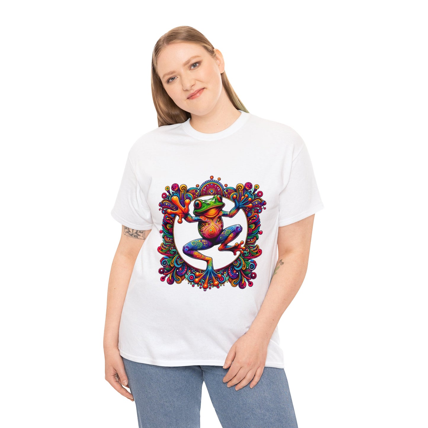 Unisex Trippy Frog Heavy Cotton Tee