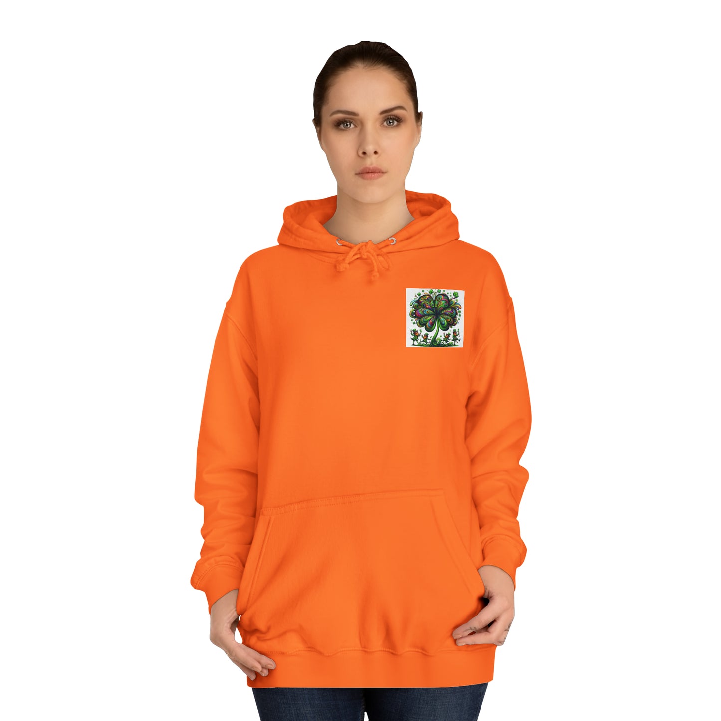 Saint Patrick's Day Trippy College Hoodie