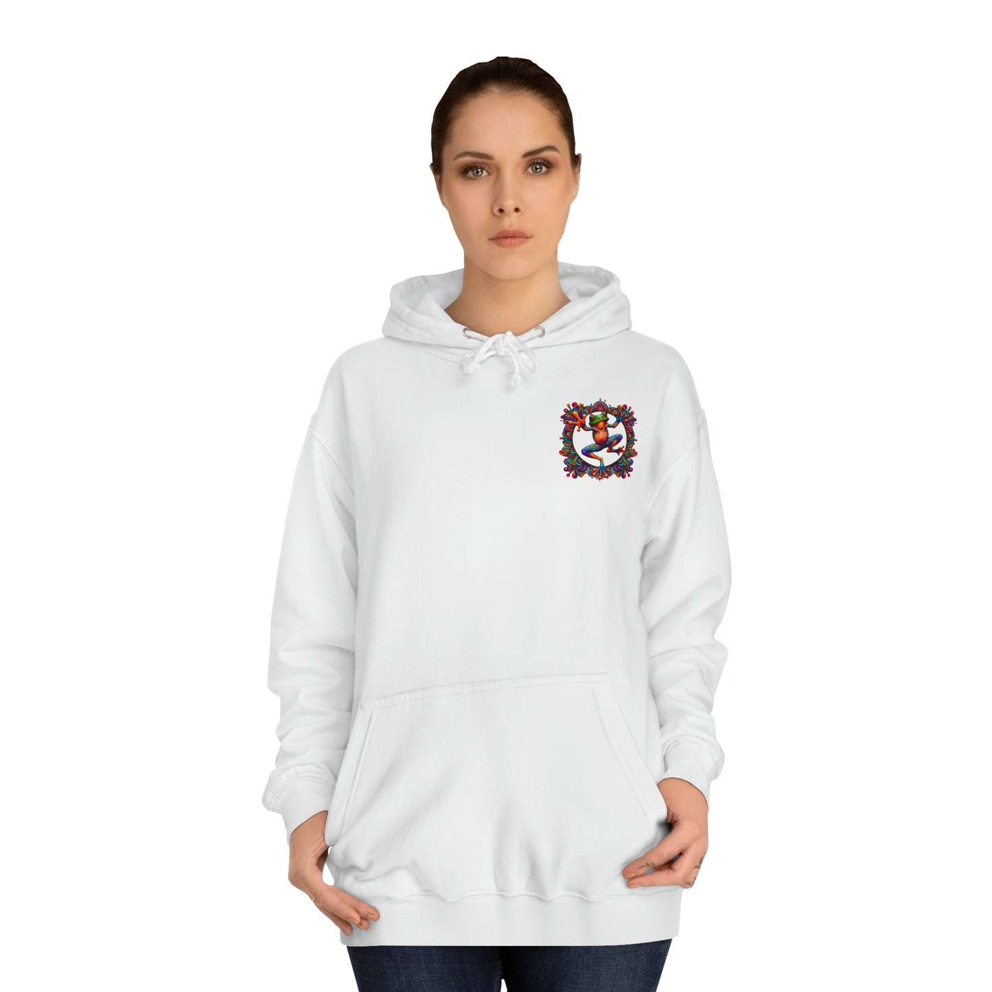 Unisex Trippy Frog College Hoodie