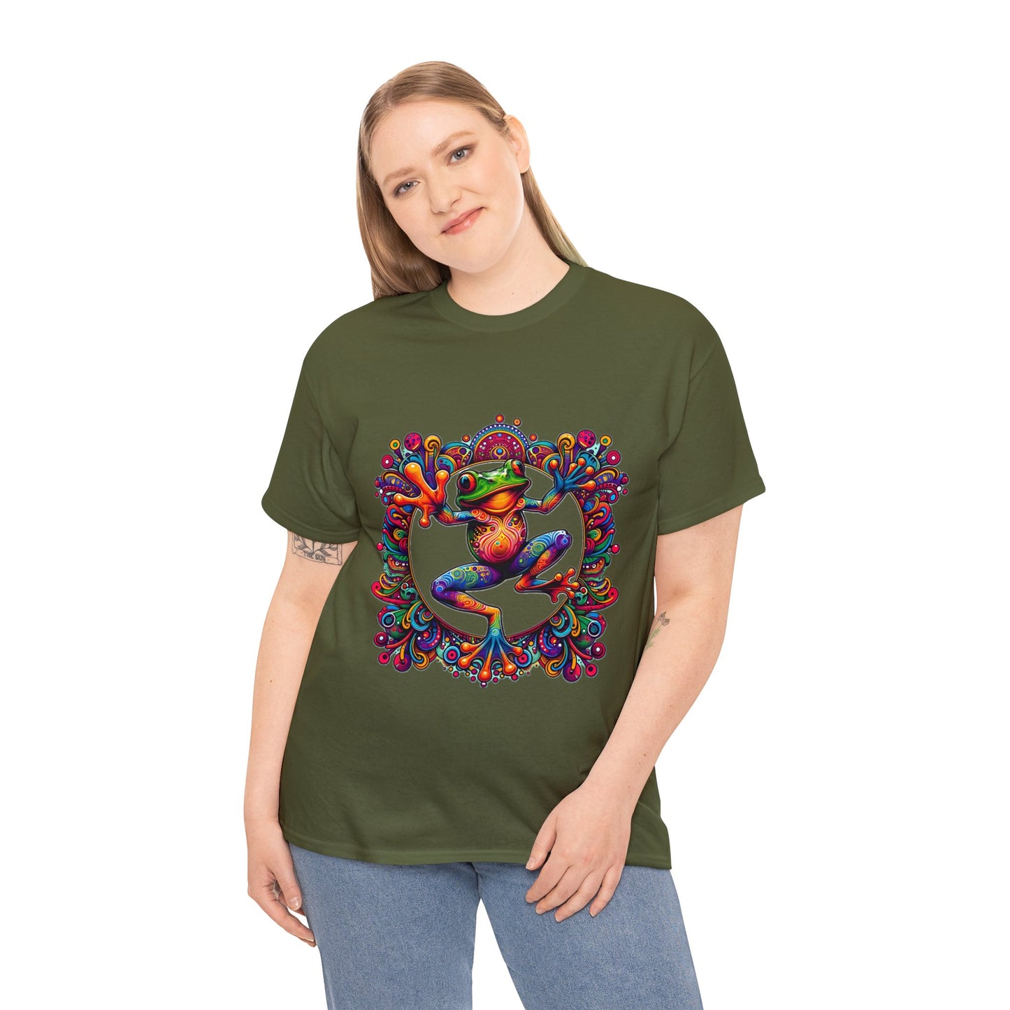 Unisex Trippy Frog Heavy Cotton Tee