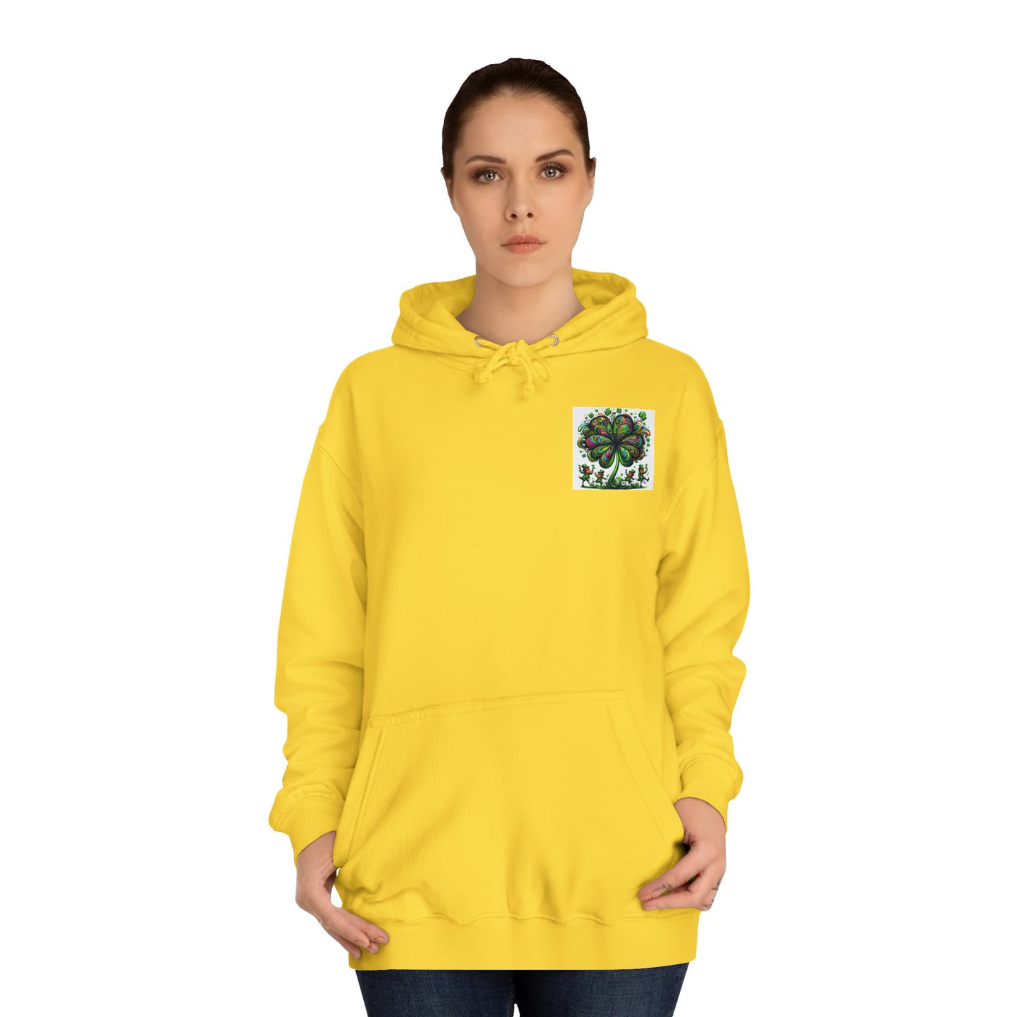 Saint Patrick's Day Trippy College Hoodie