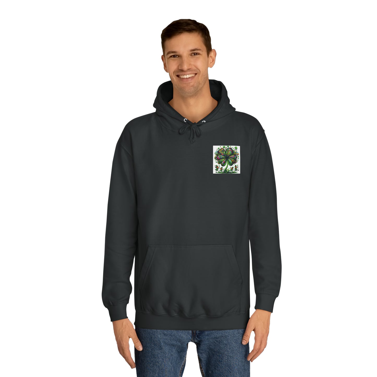 Saint Patrick's Day Trippy College Hoodie