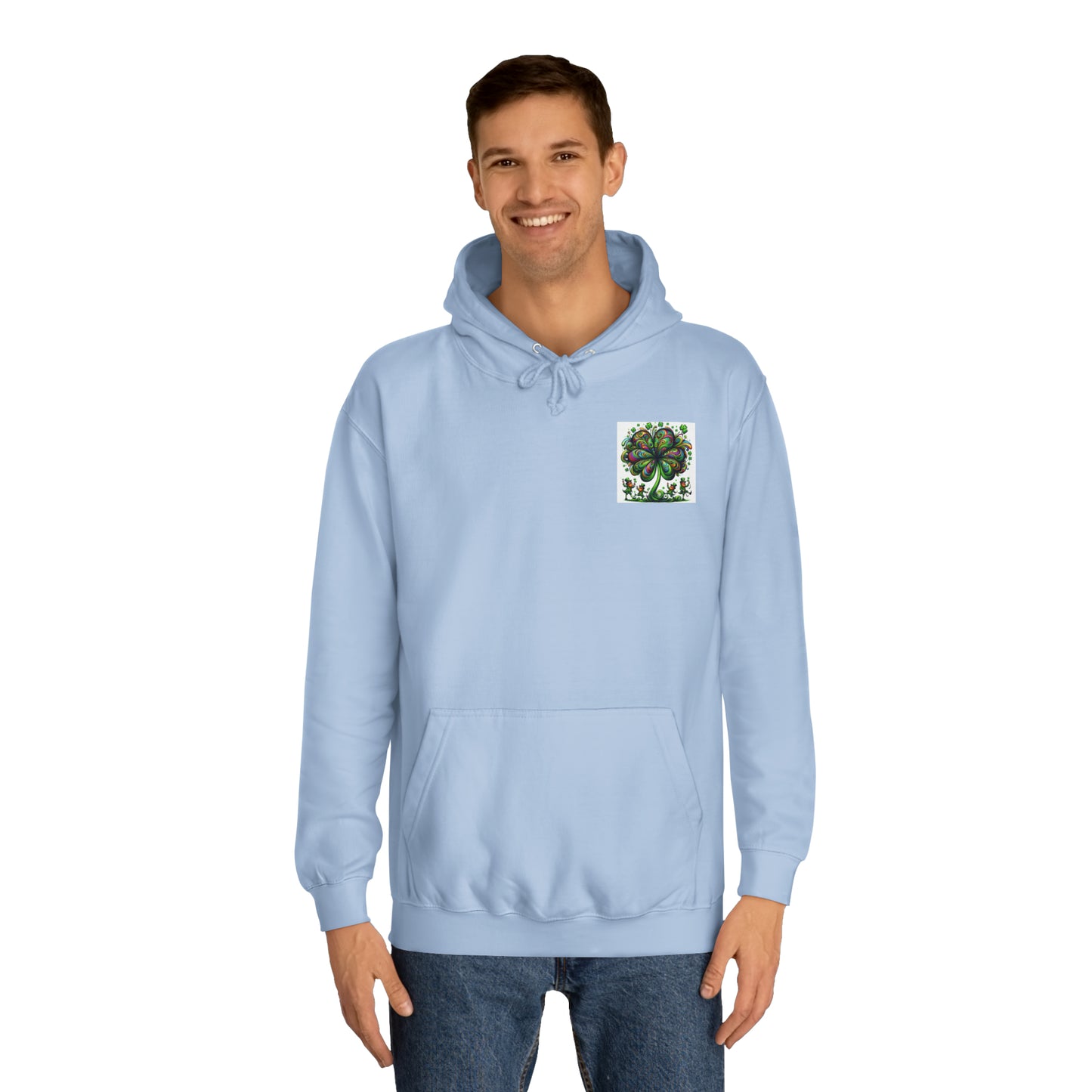 Saint Patrick's Day Trippy College Hoodie