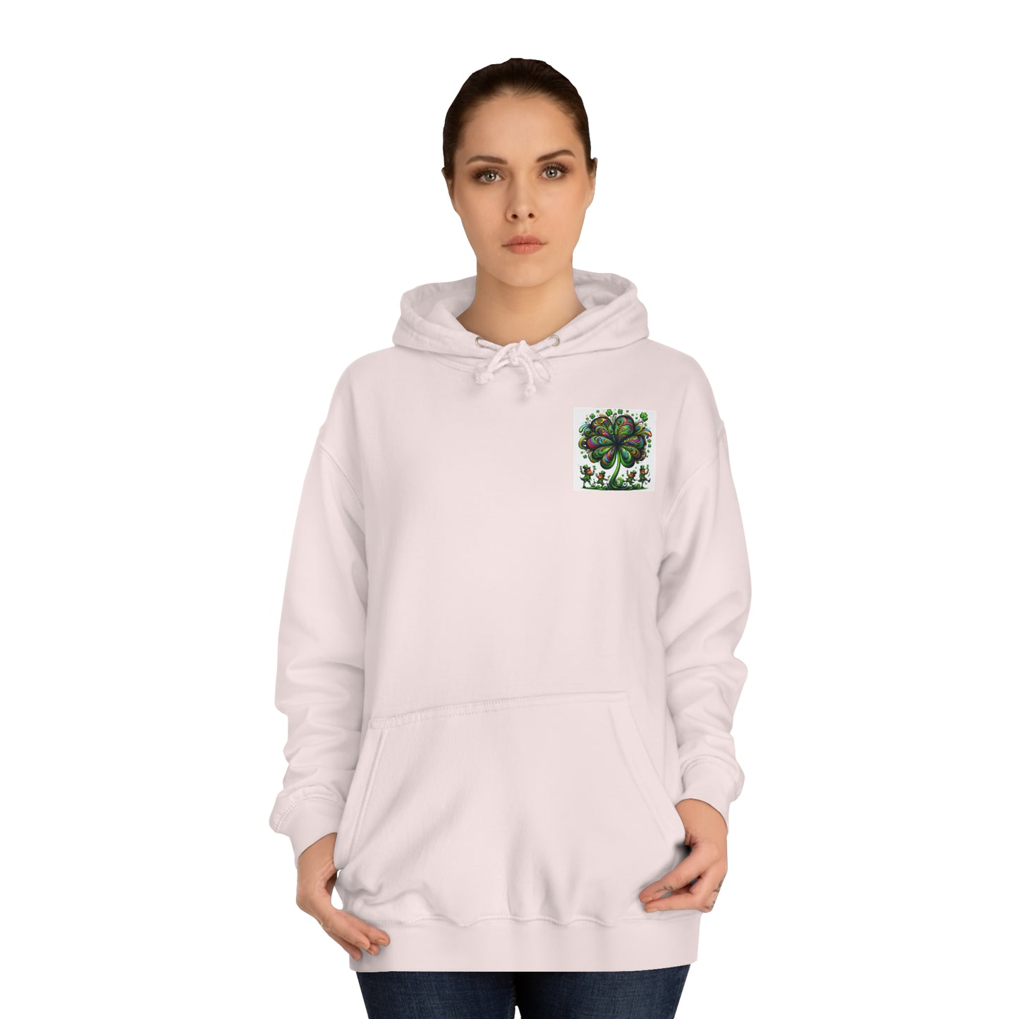 Saint Patrick's Day Trippy College Hoodie