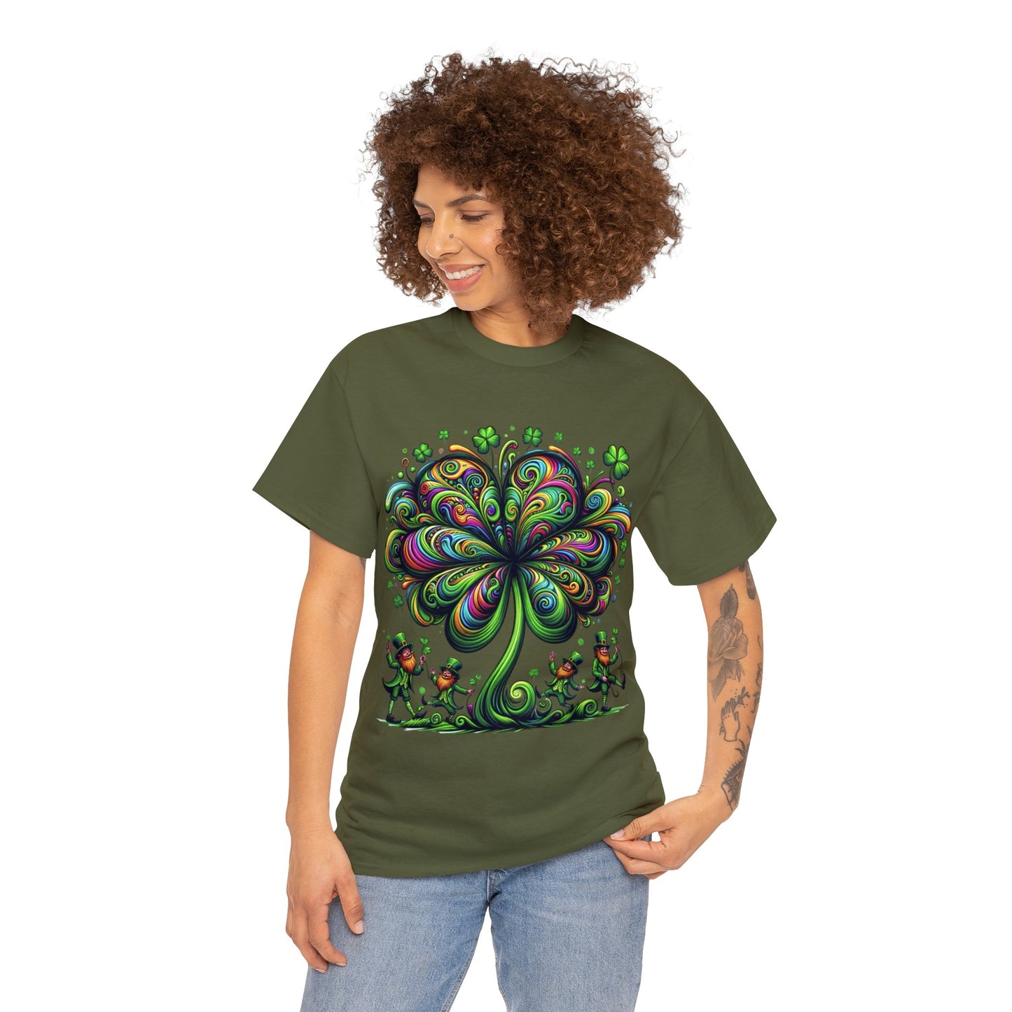 Unisex Trippy St. Patricks Day Heavy Cotton Tee