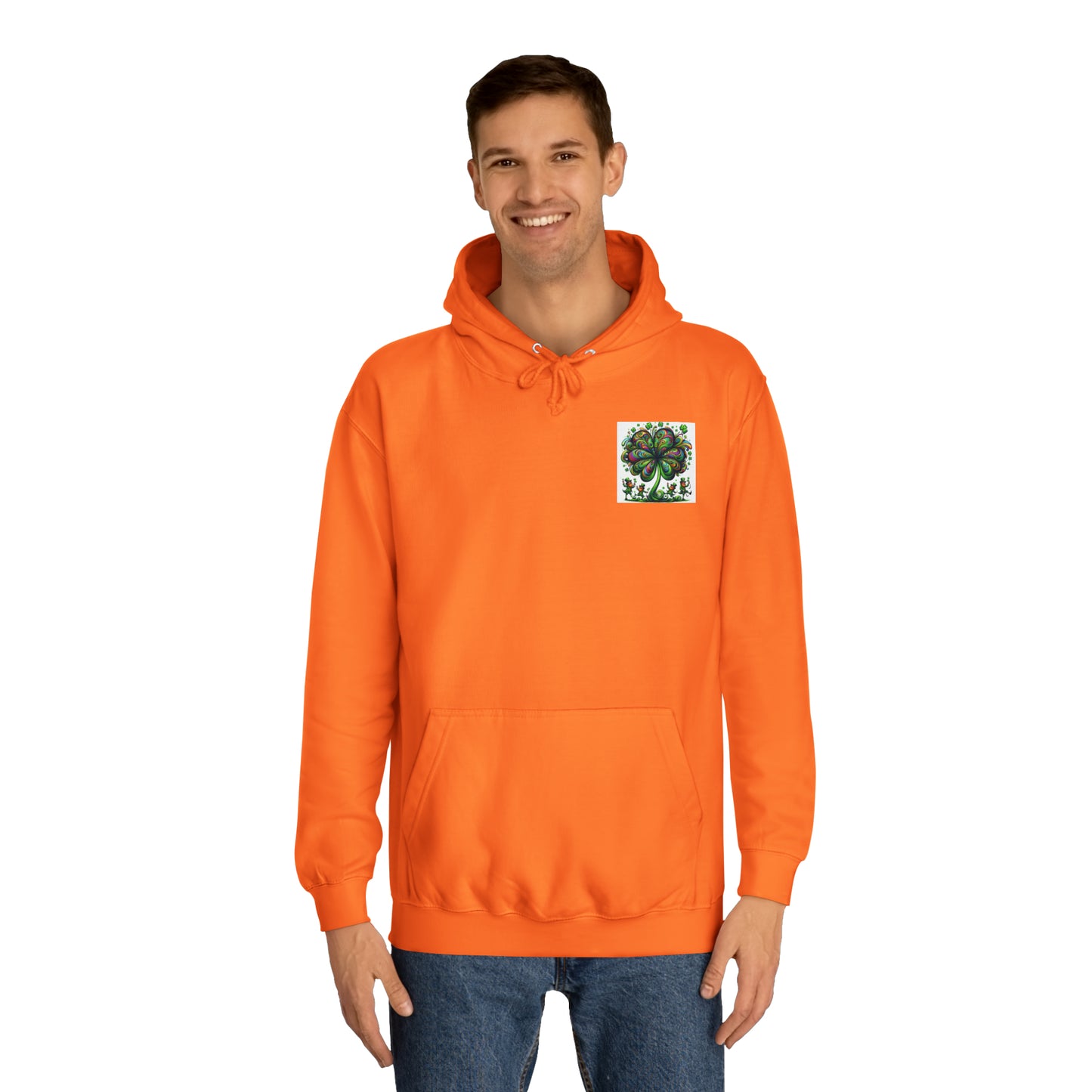 Saint Patrick's Day Trippy College Hoodie