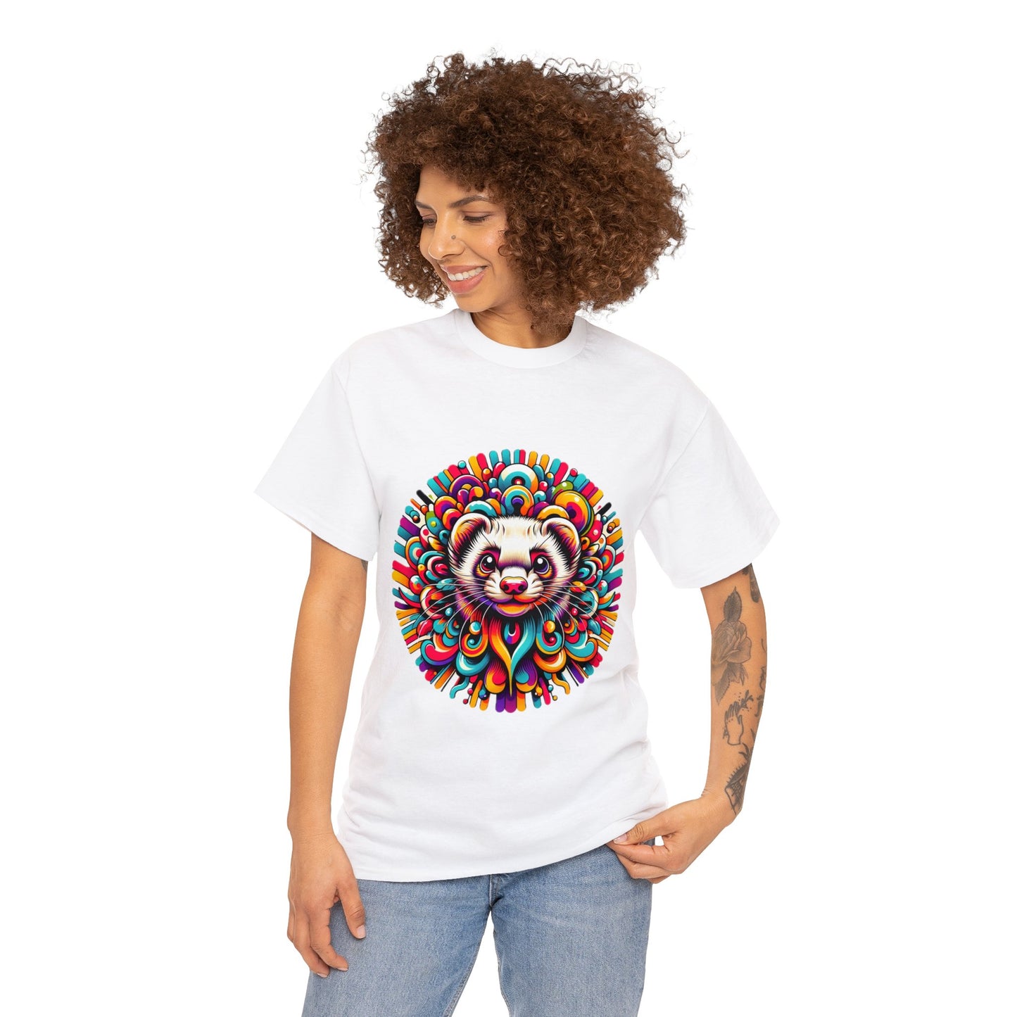 Unisex Trippy Ferret Heavy Cotton Tee