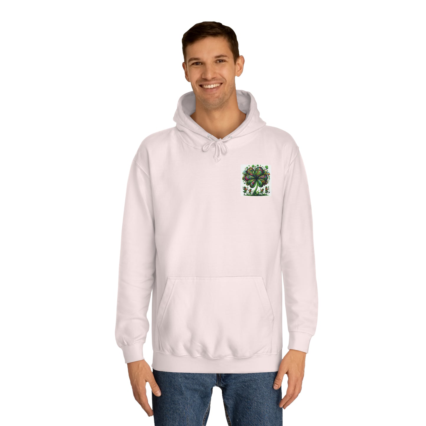 Saint Patrick's Day Trippy College Hoodie