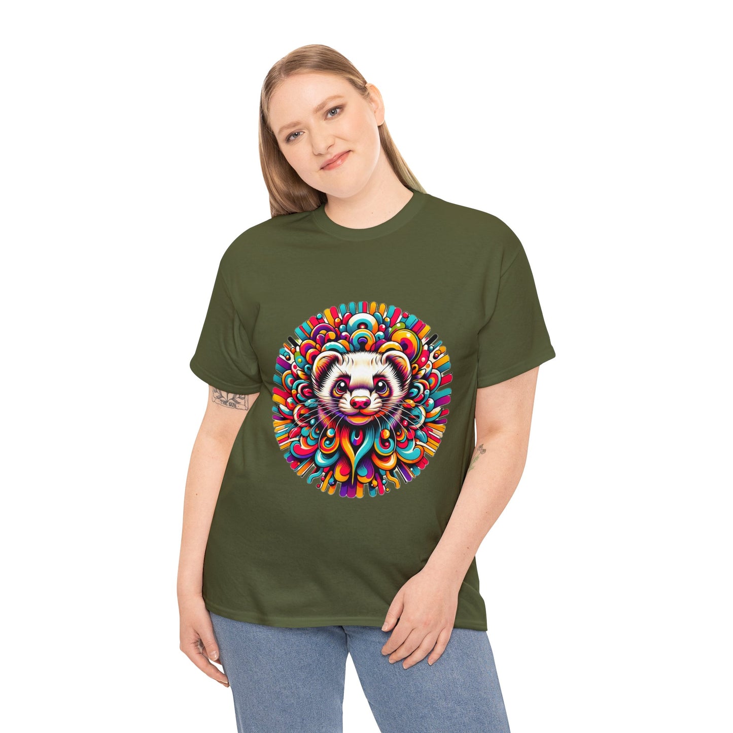 Unisex Trippy Ferret Heavy Cotton Tee