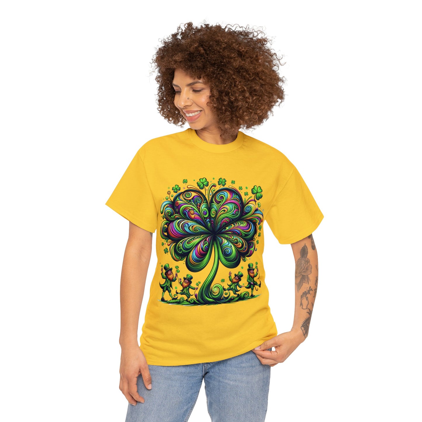 Unisex Trippy St. Patricks Day Heavy Cotton Tee