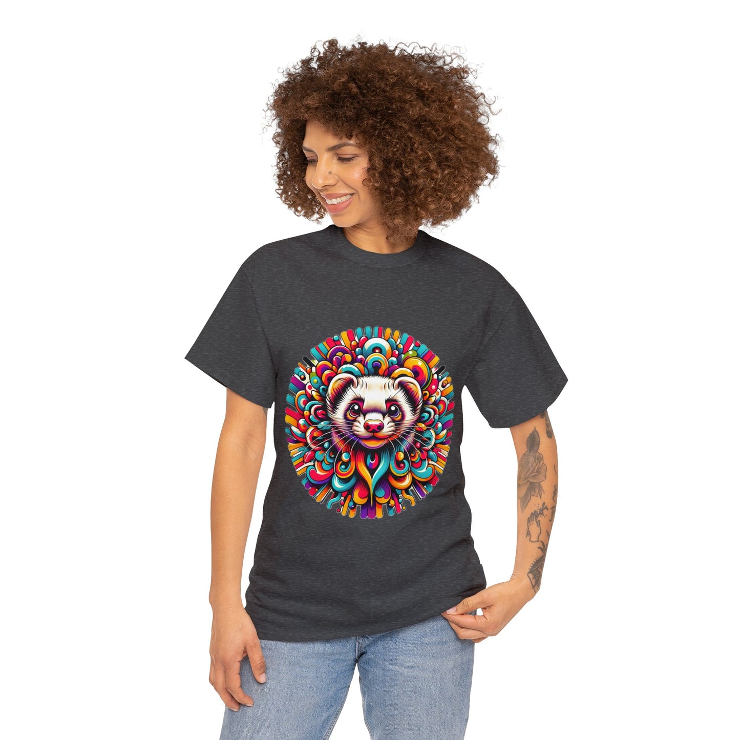 Unisex Trippy Ferret Heavy Cotton Tee