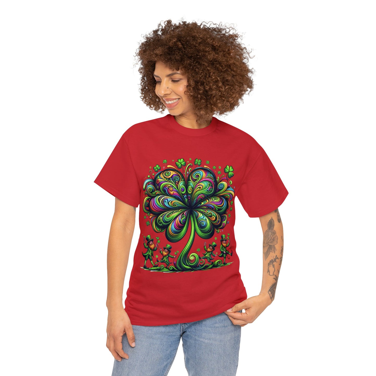 Unisex Trippy St. Patricks Day Heavy Cotton Tee