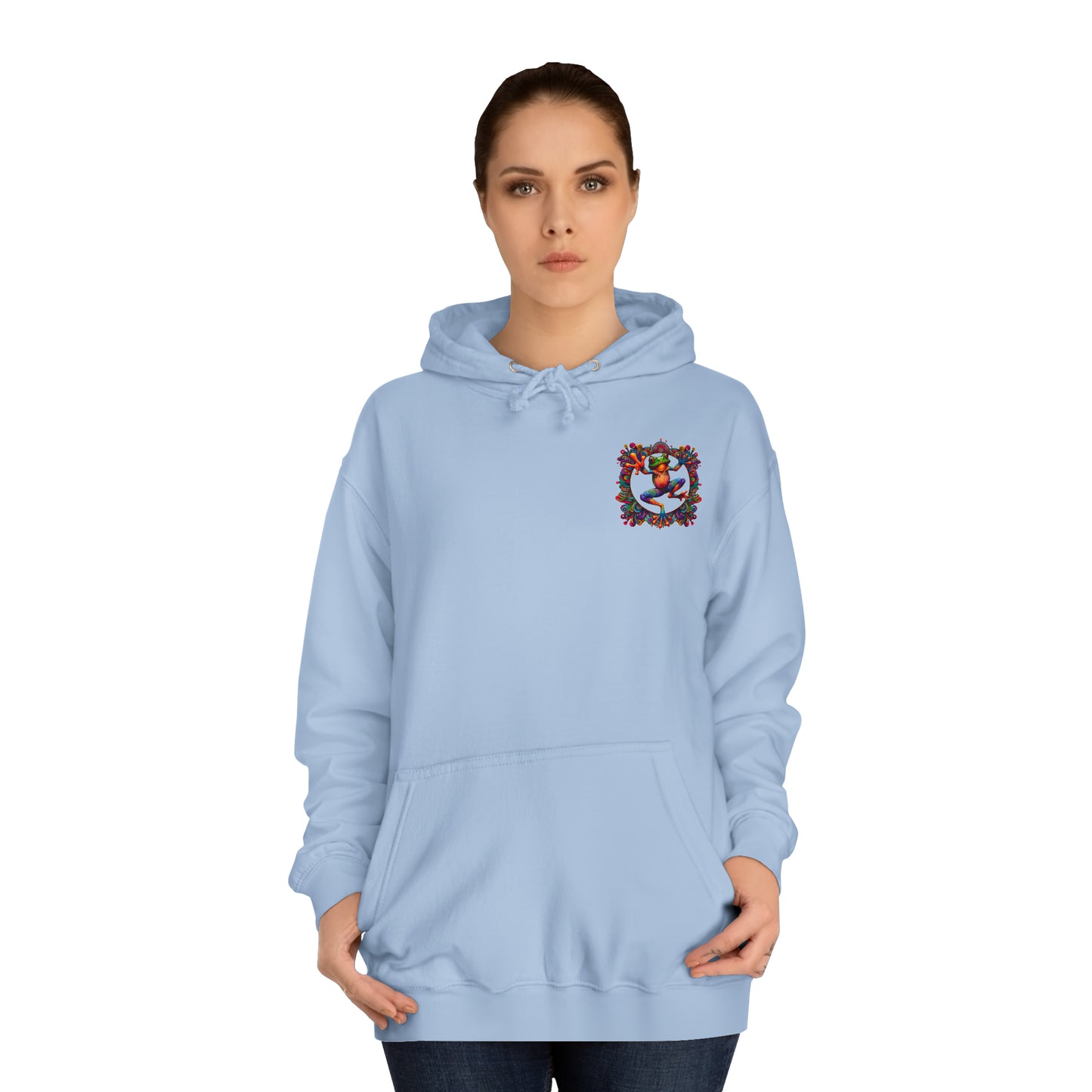 Unisex Trippy Frog College Hoodie