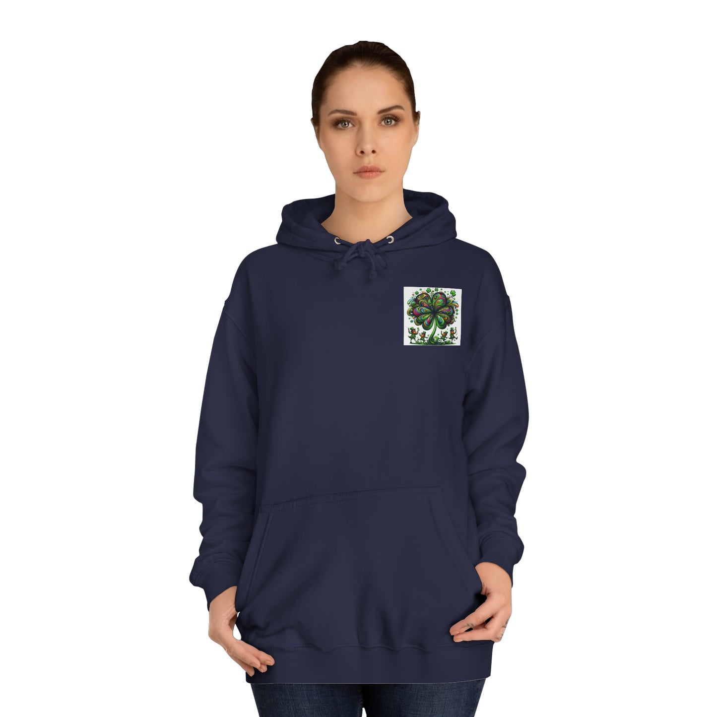 Saint Patrick's Day Trippy College Hoodie