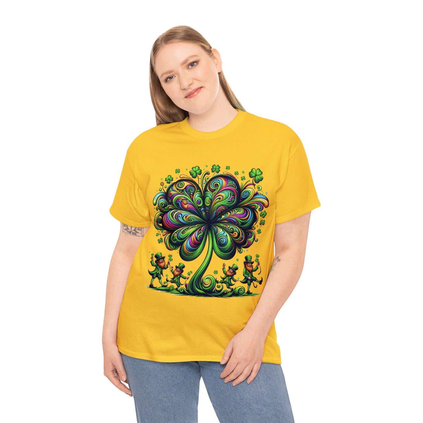 Unisex Trippy St. Patricks Day Heavy Cotton Tee