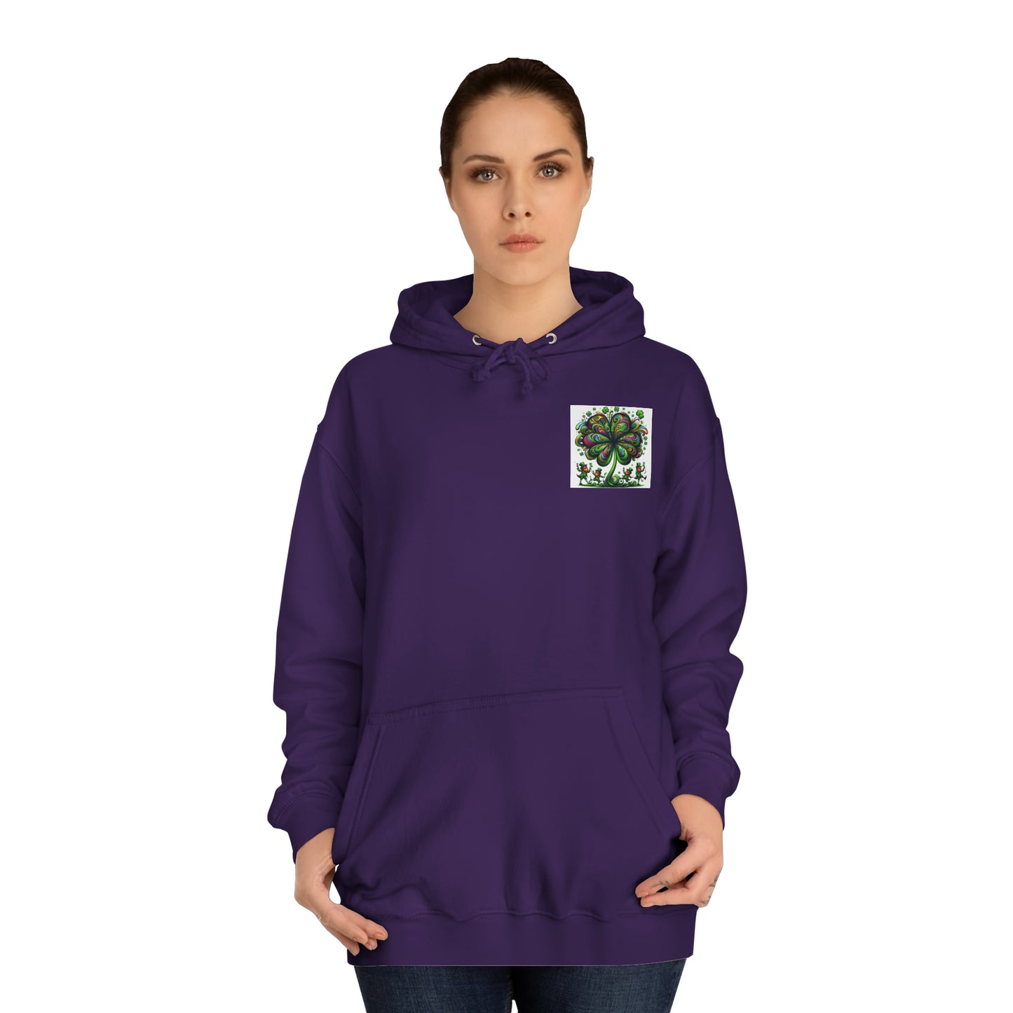 Saint Patrick's Day Trippy College Hoodie