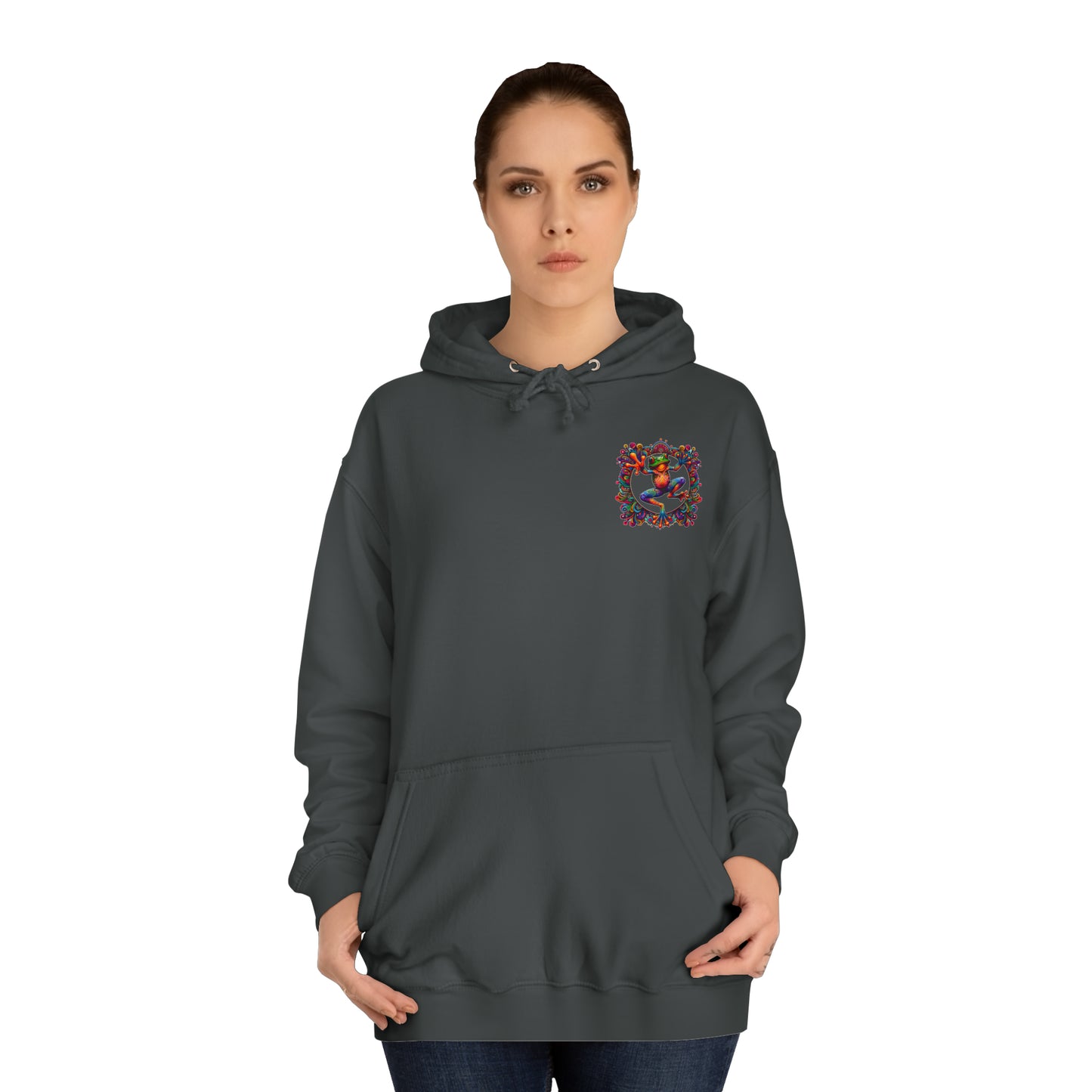 Unisex Trippy Frog College Hoodie