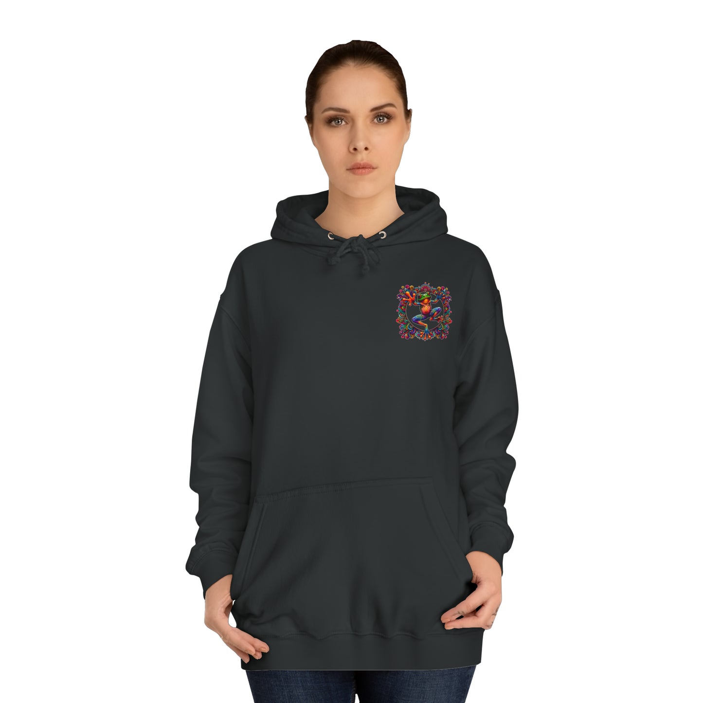 Unisex Trippy Frog College Hoodie