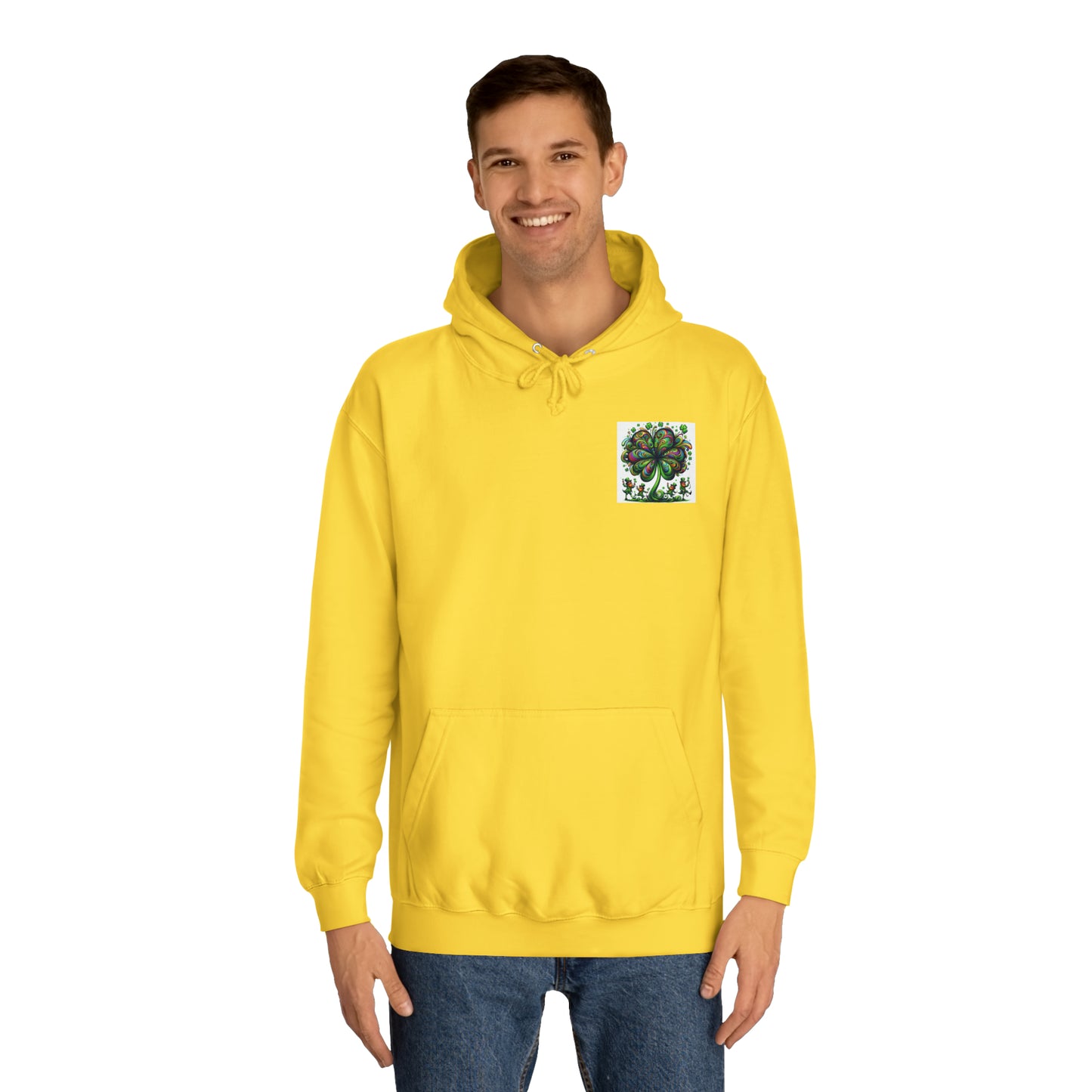 Saint Patrick's Day Trippy College Hoodie