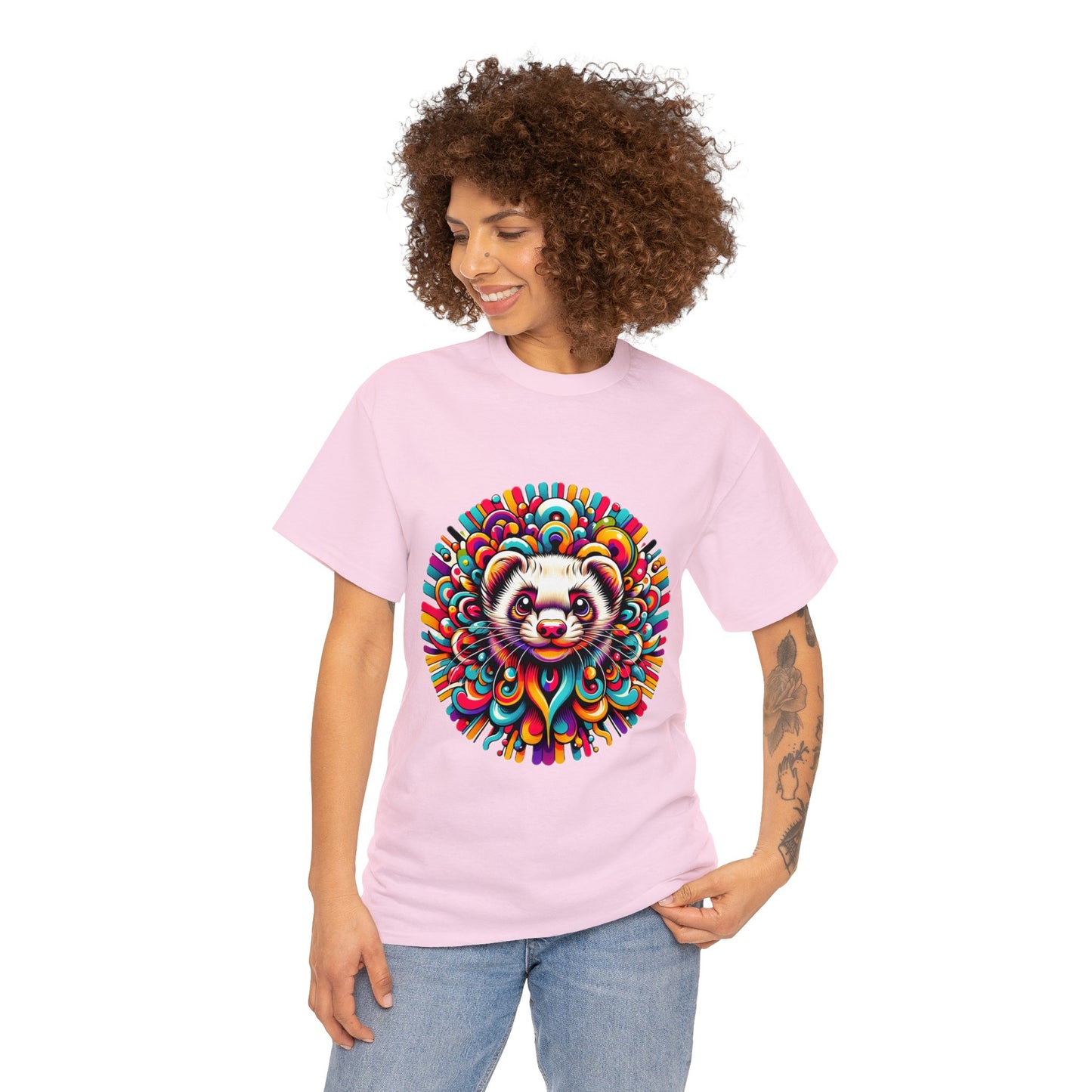 Unisex Trippy Ferret Heavy Cotton Tee