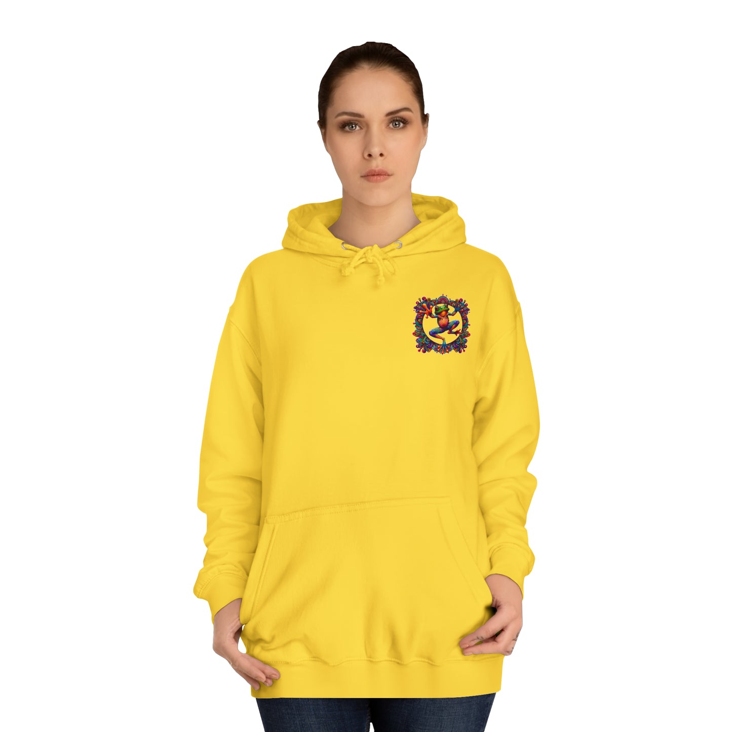 Unisex Trippy Frog College Hoodie