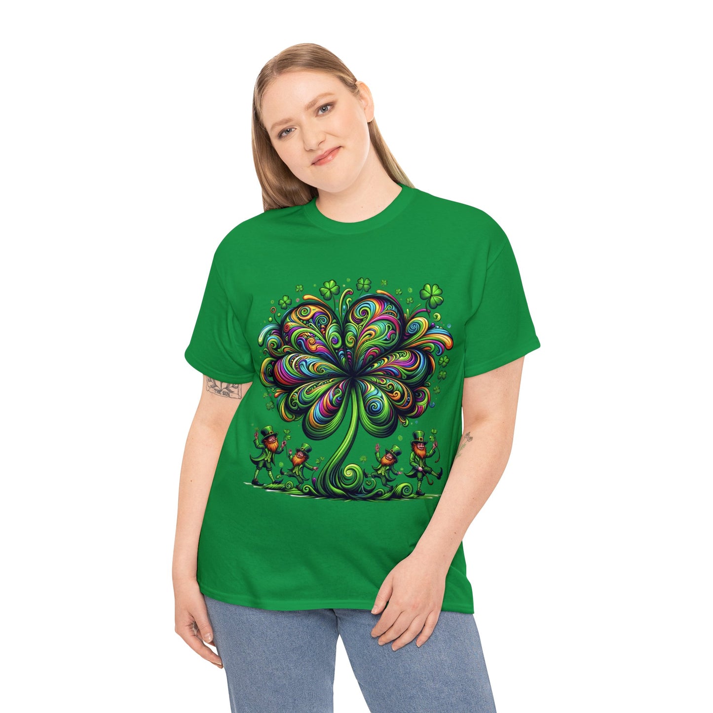 Unisex Trippy St. Patricks Day Heavy Cotton Tee