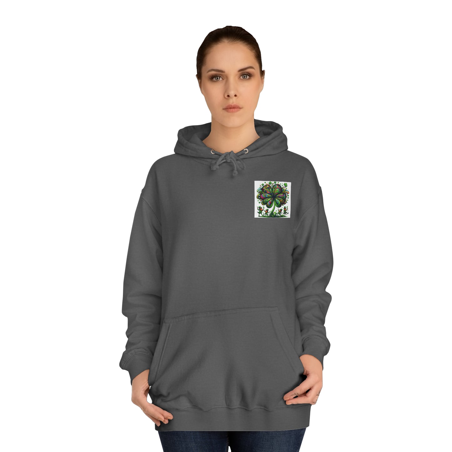 Saint Patrick's Day Trippy College Hoodie