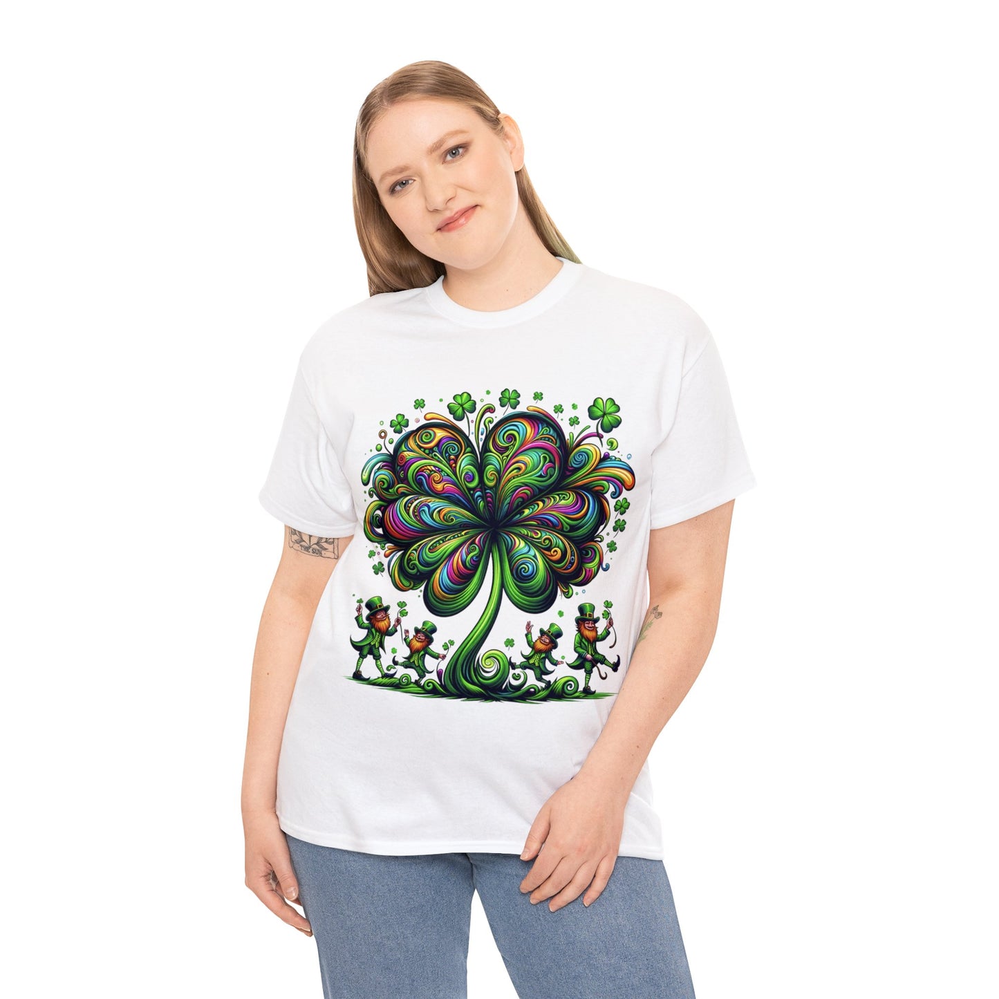 Unisex Trippy St. Patricks Day Heavy Cotton Tee