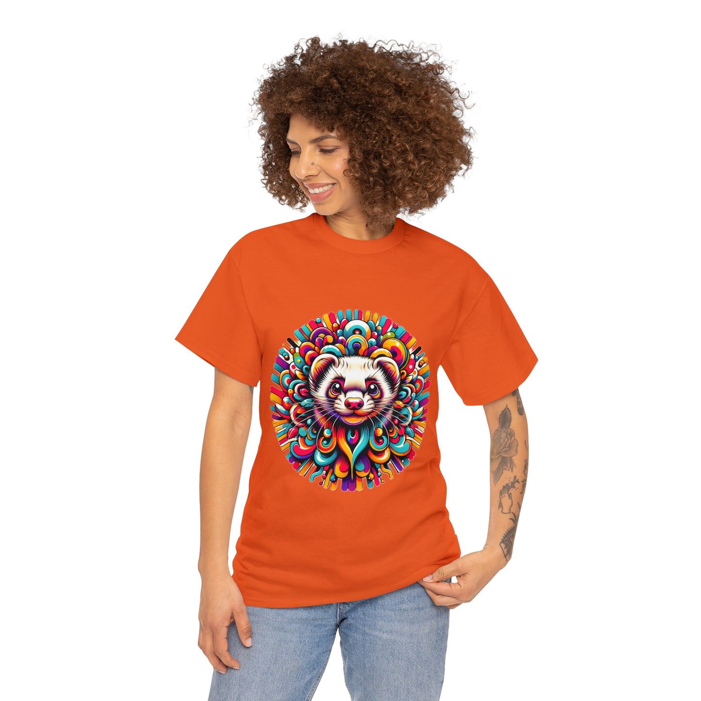 Unisex Trippy Ferret Heavy Cotton Tee