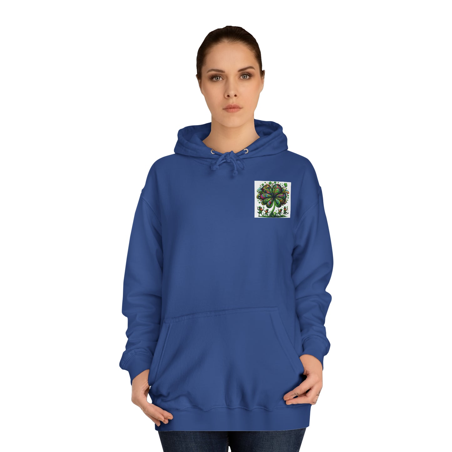 Saint Patrick's Day Trippy College Hoodie