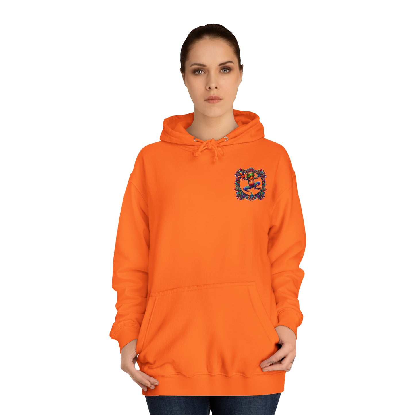 Unisex Trippy Frog College Hoodie