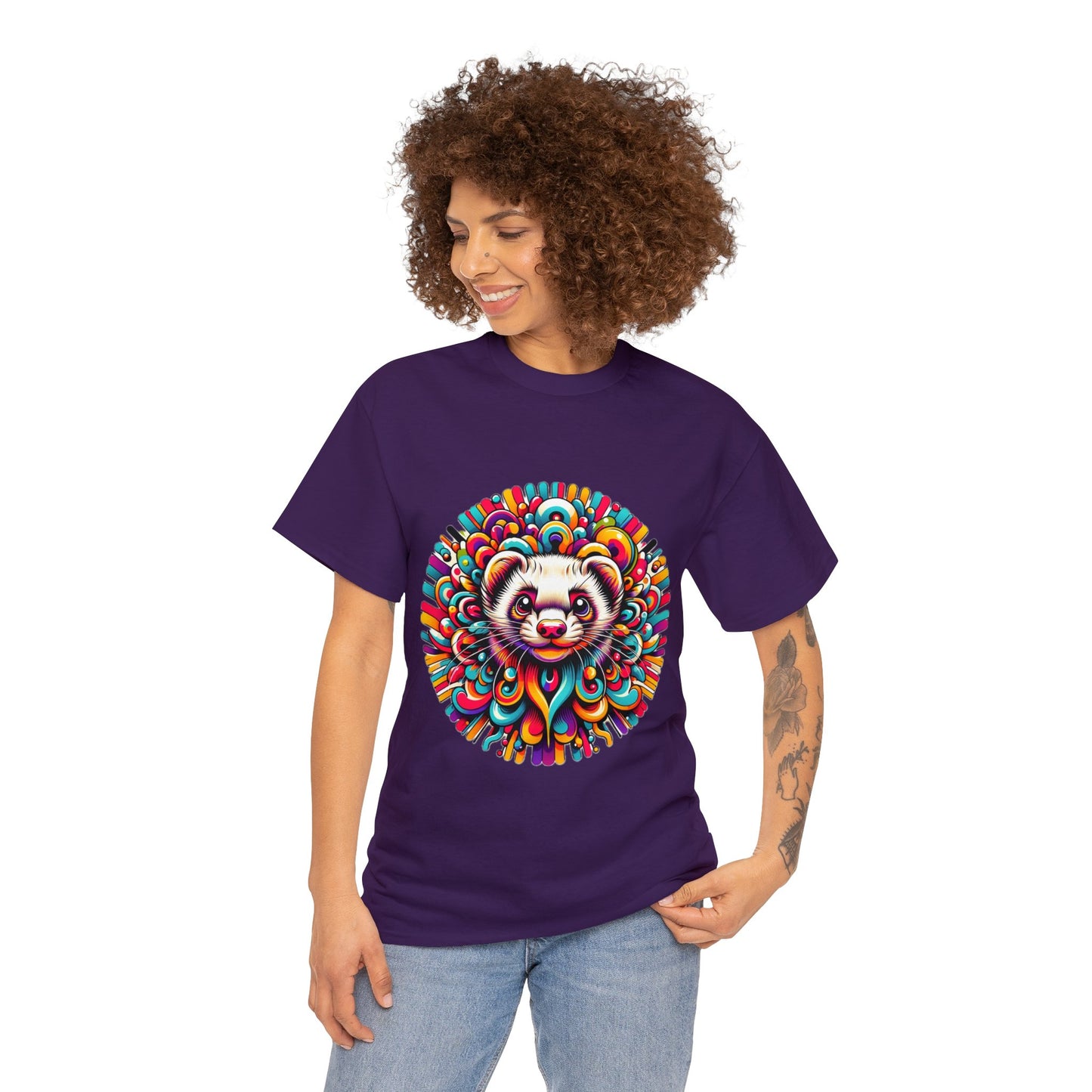 Unisex Trippy Ferret Heavy Cotton Tee