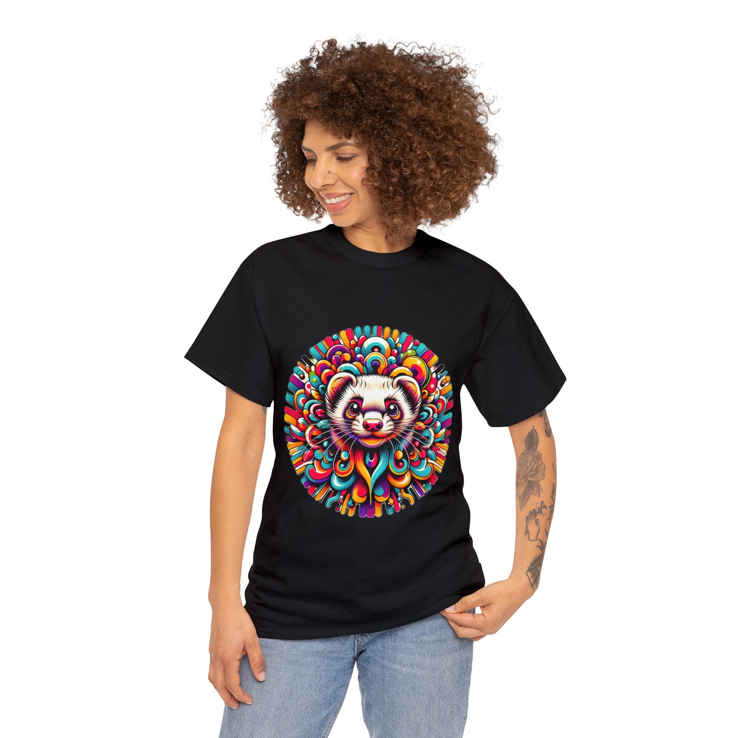 Unisex Trippy Ferret Heavy Cotton Tee