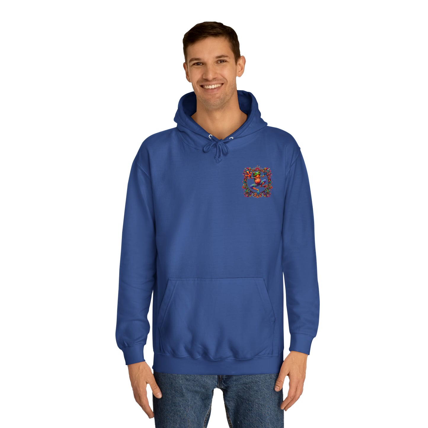 Unisex Trippy Frog College Hoodie