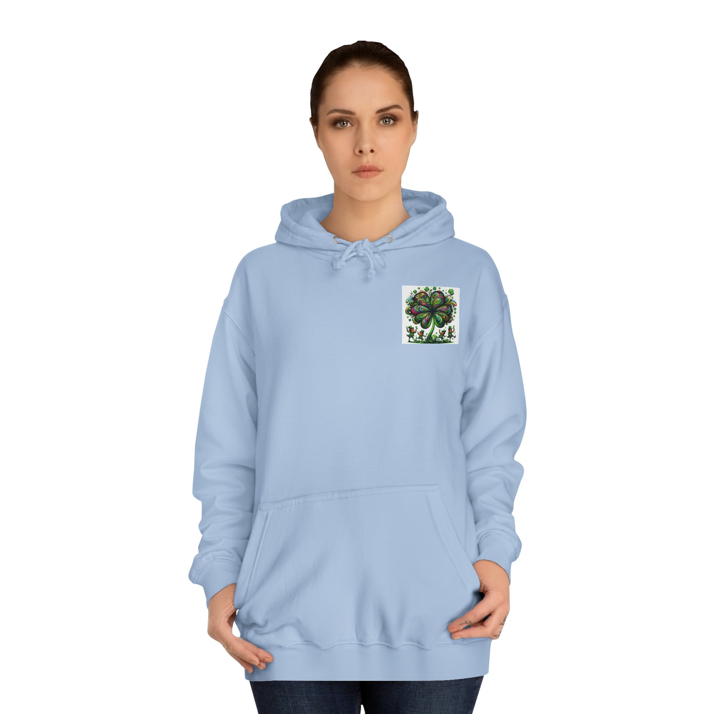 Saint Patrick's Day Trippy College Hoodie