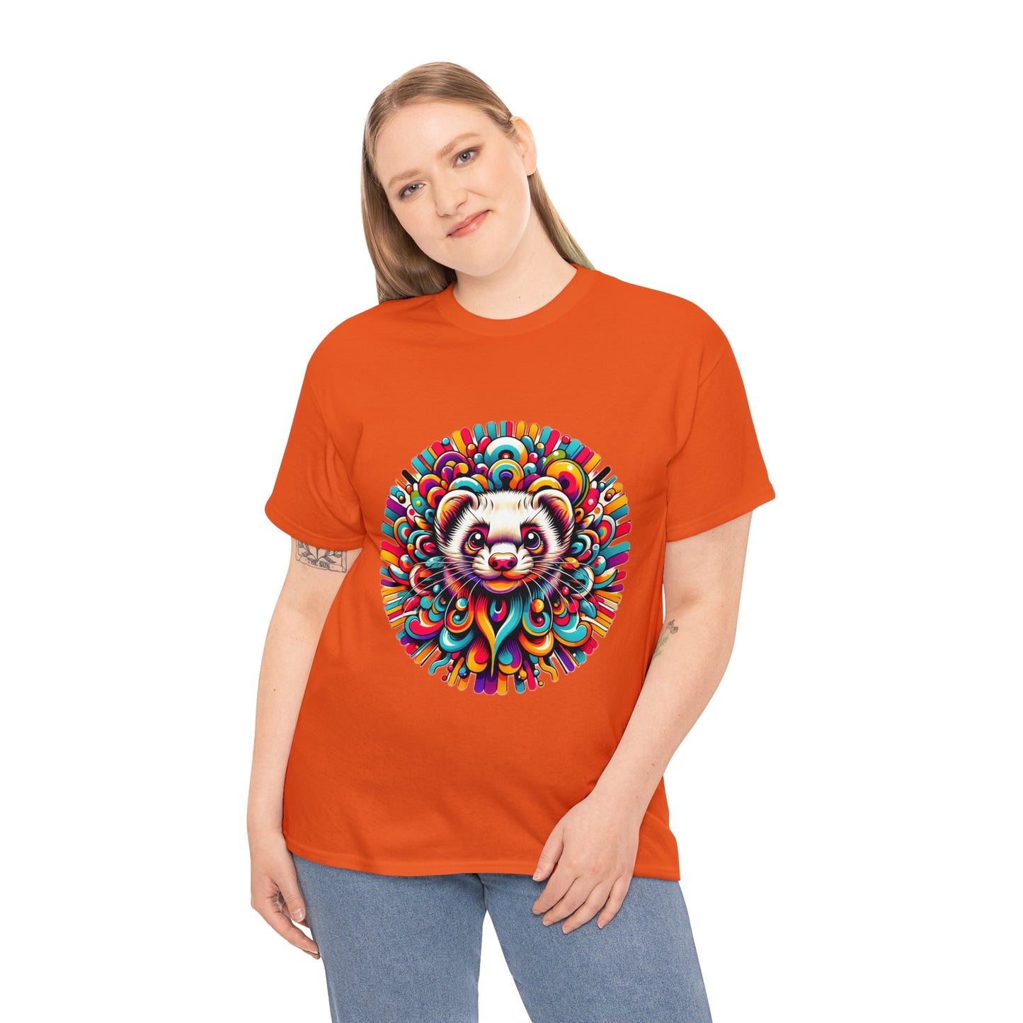 Unisex Trippy Ferret Heavy Cotton Tee