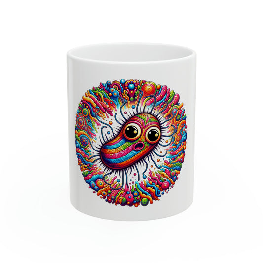 Trippy Bacteria Ceramic Mug, 11oz