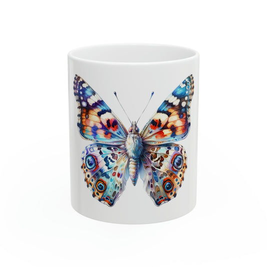 Watercolor Butterfly Adorable Ceramic Mug, 11oz