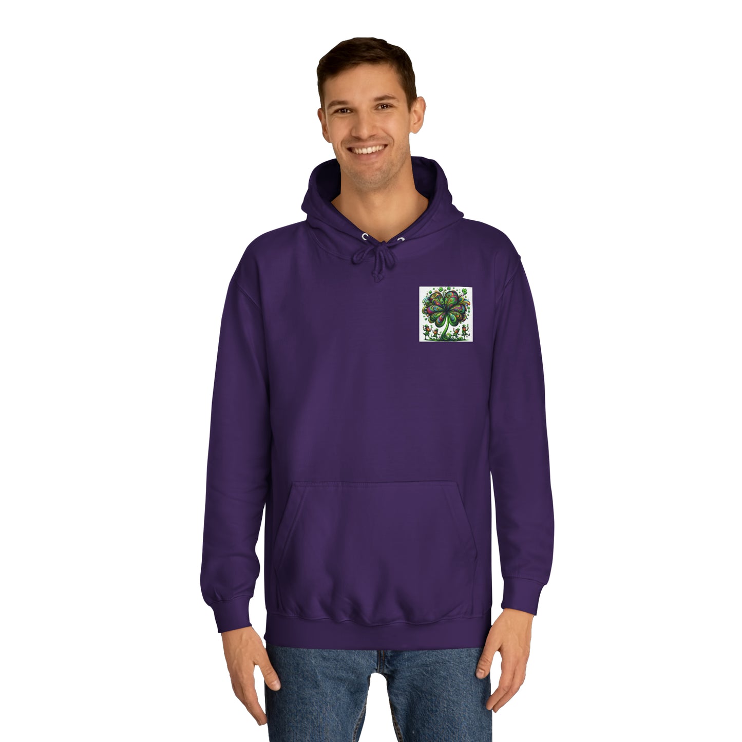 Saint Patrick's Day Trippy College Hoodie