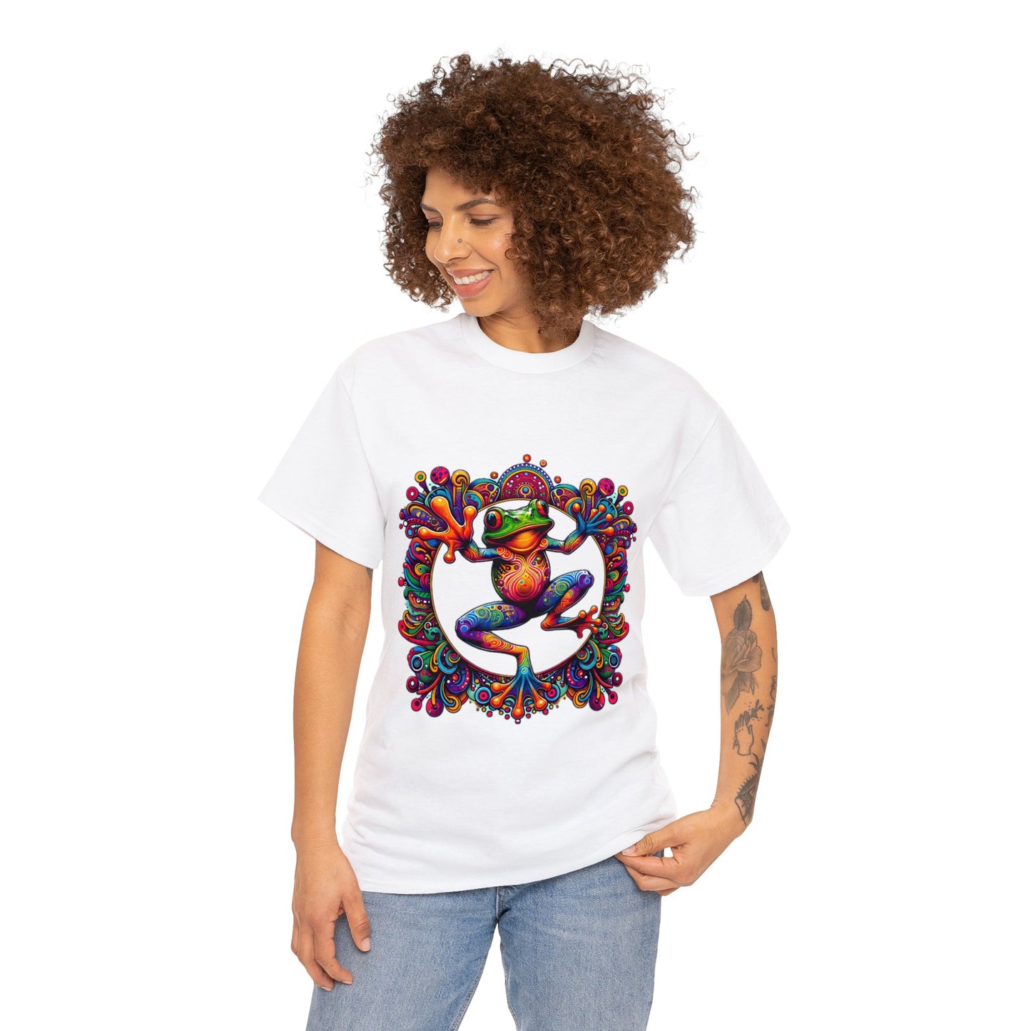 Unisex Trippy Frog Heavy Cotton Tee