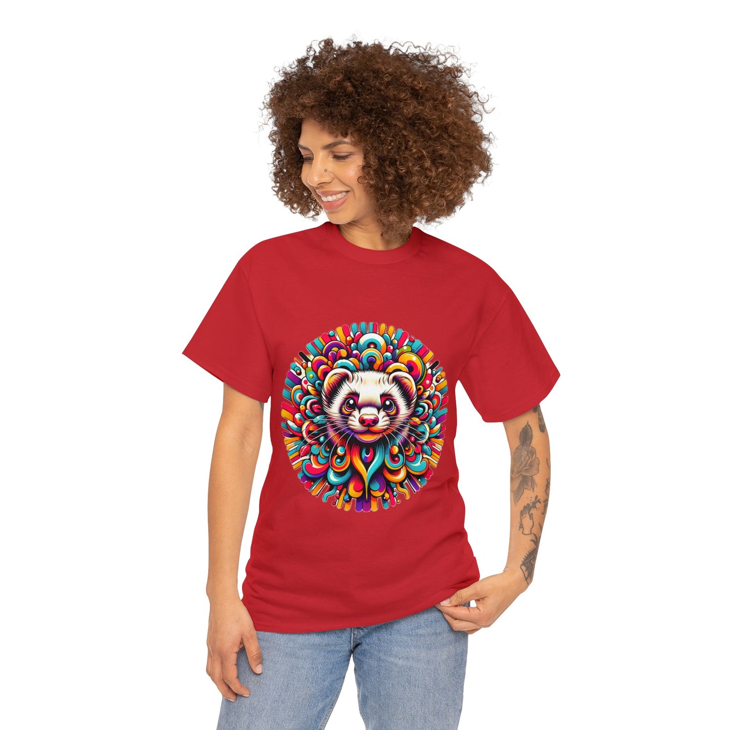 Unisex Trippy Ferret Heavy Cotton Tee