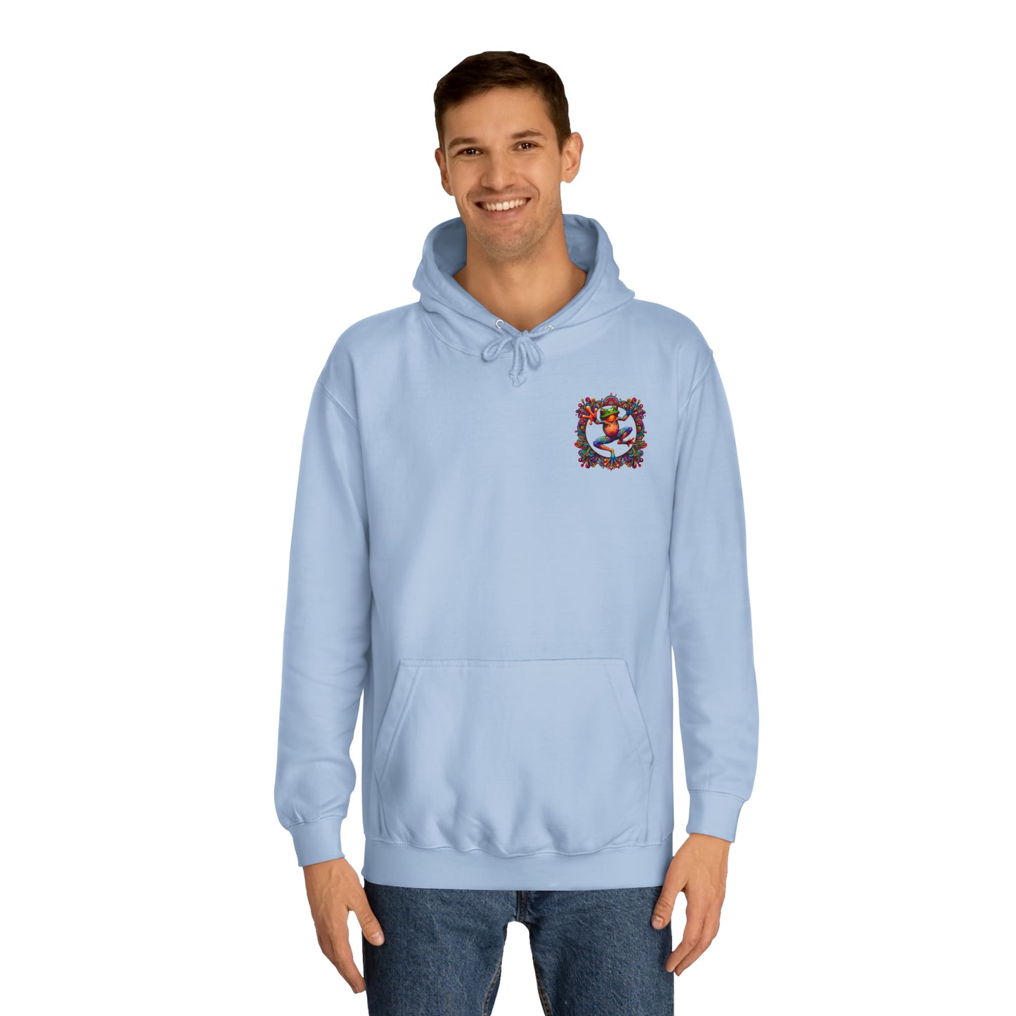 Unisex Trippy Frog College Hoodie