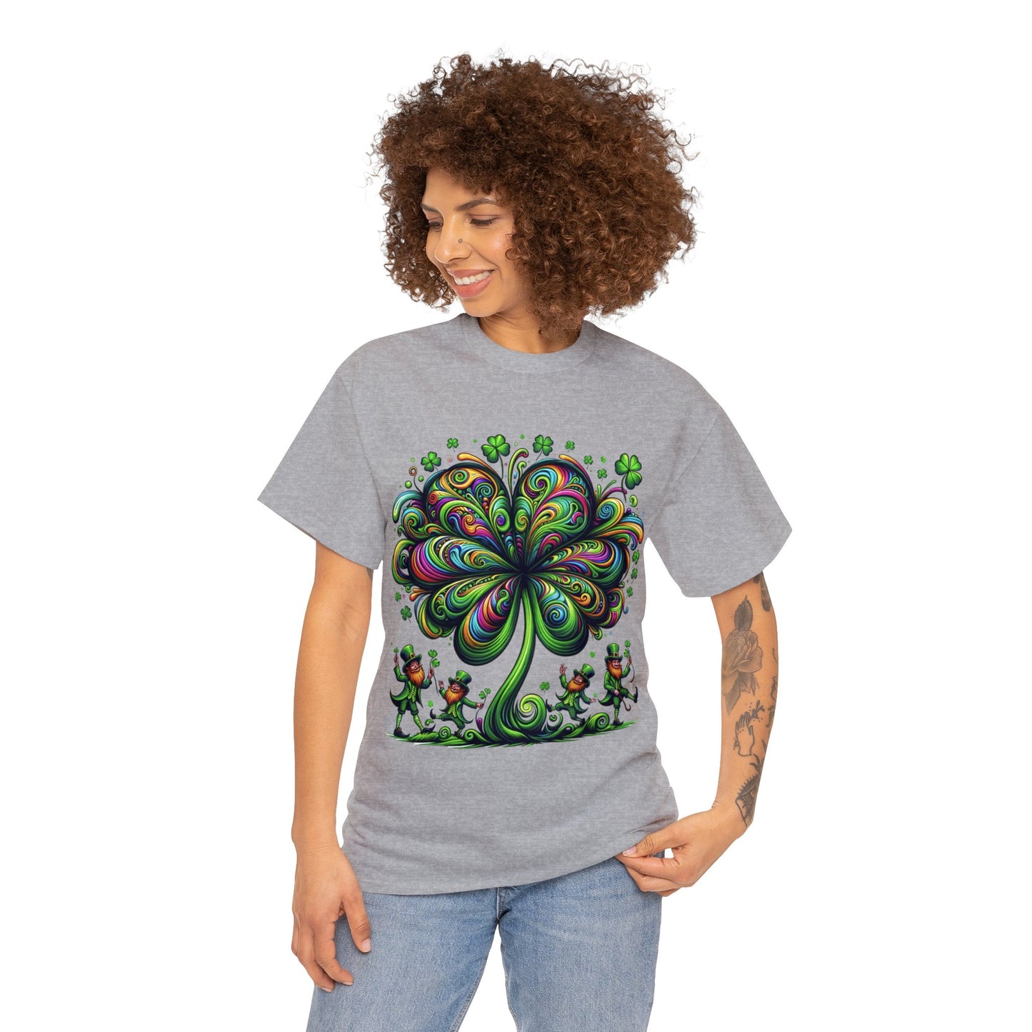 Unisex Trippy St. Patricks Day Heavy Cotton Tee