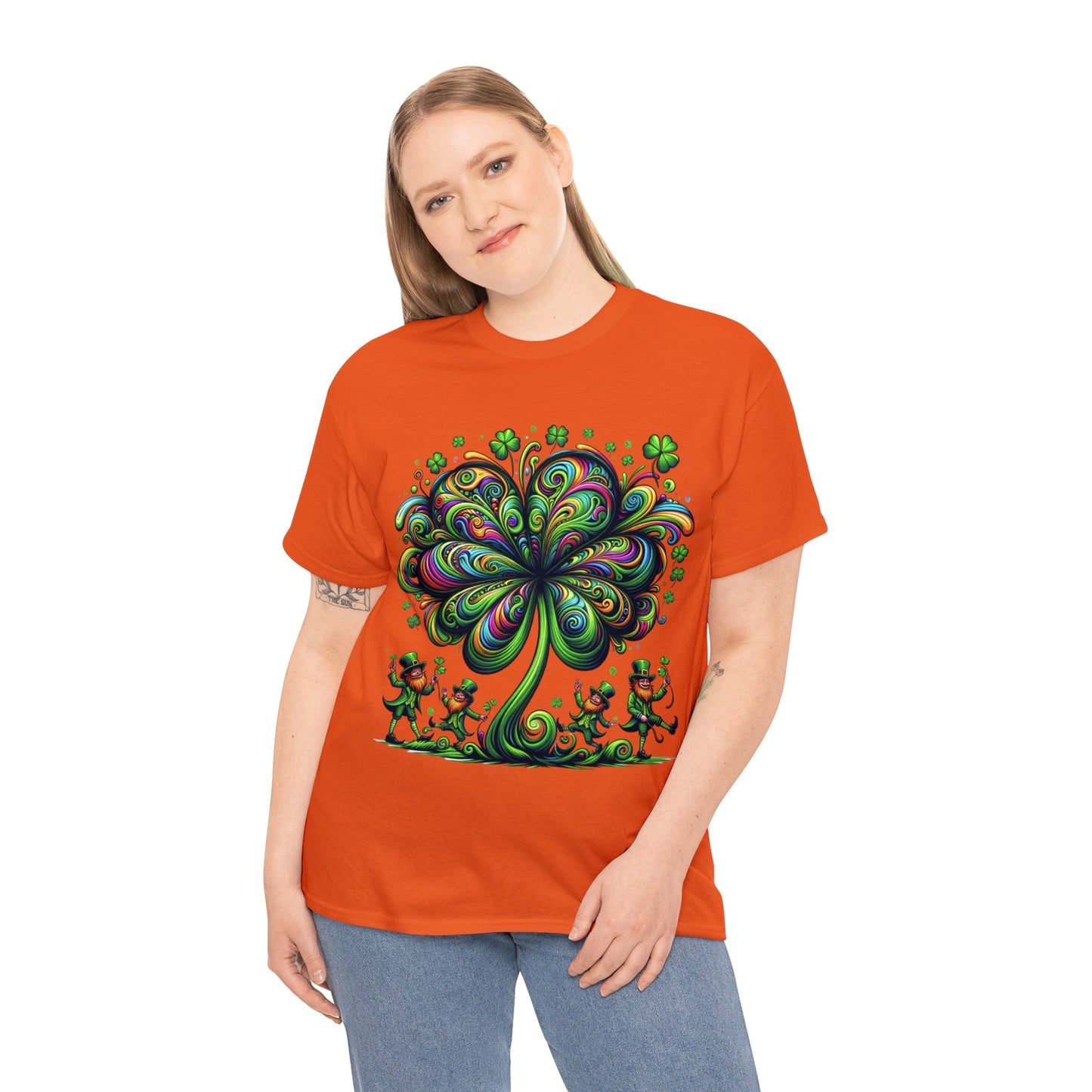 Unisex Trippy St. Patricks Day Heavy Cotton Tee