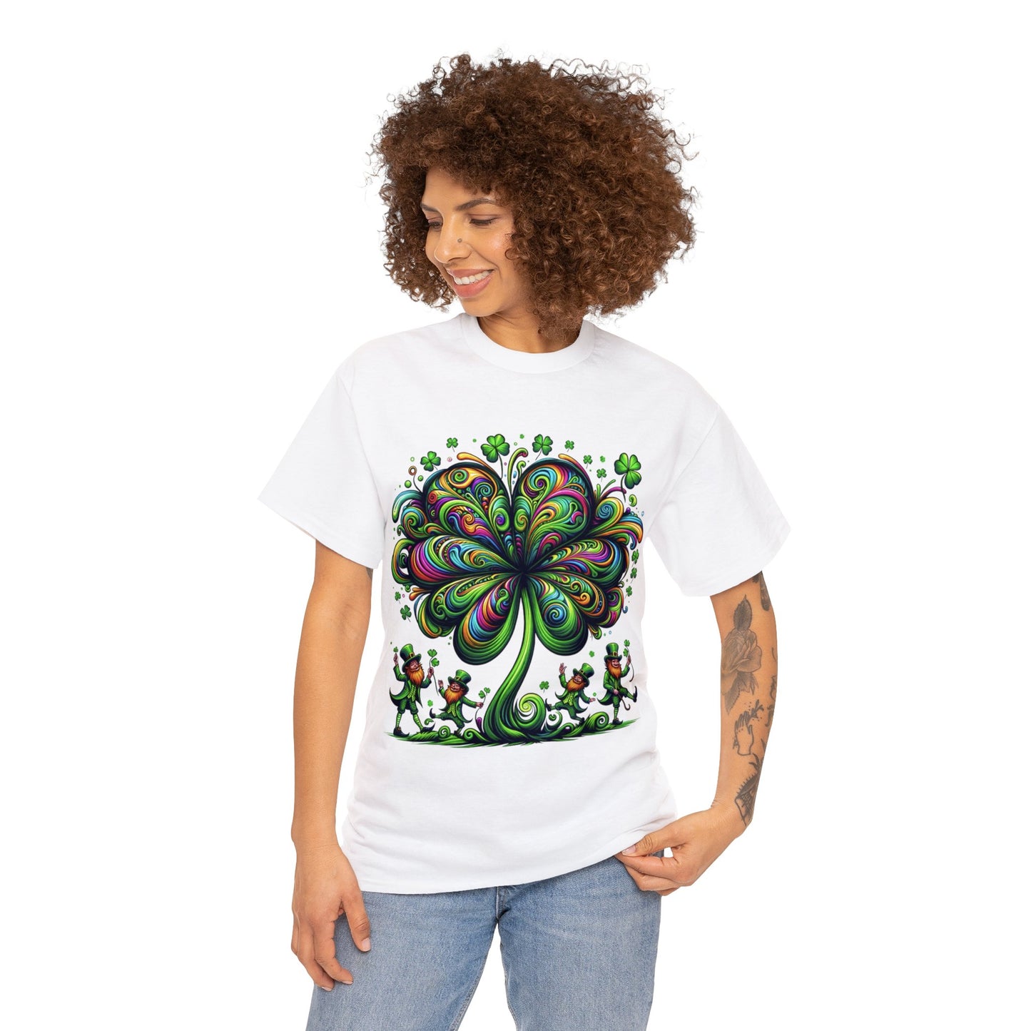 Unisex Trippy St. Patricks Day Heavy Cotton Tee