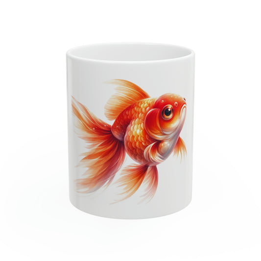 Watercolor Goldfish Adorable Ceramic Mug, 11oz