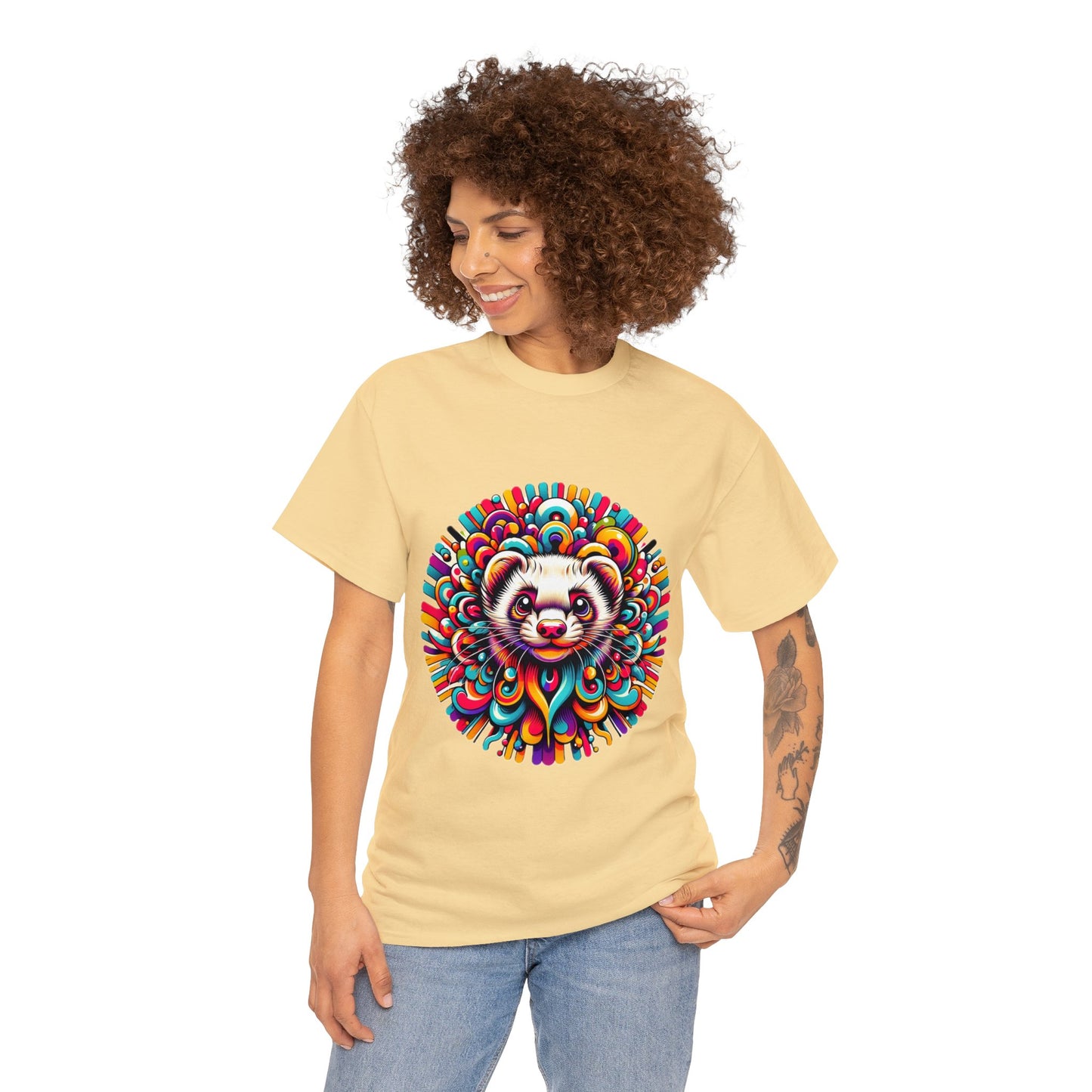 Unisex Trippy Ferret Heavy Cotton Tee