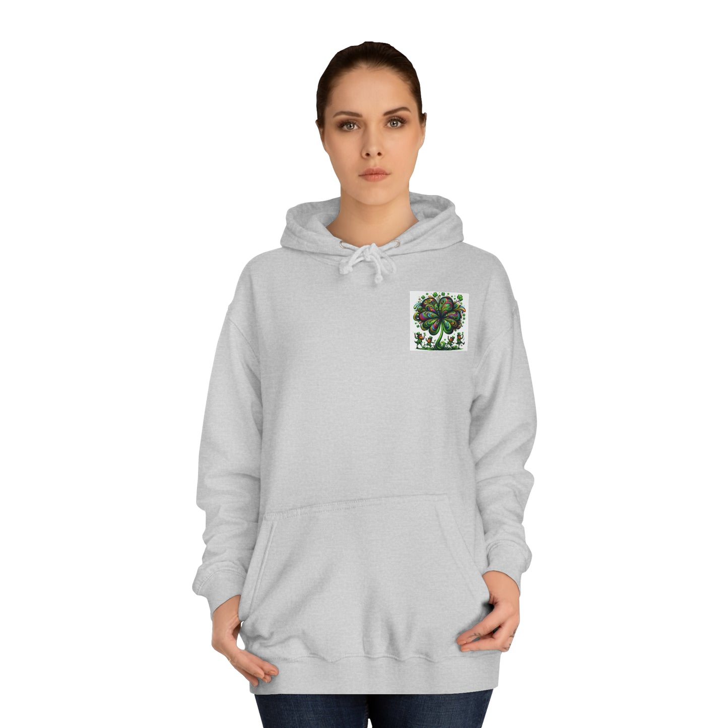 Saint Patrick's Day Trippy College Hoodie