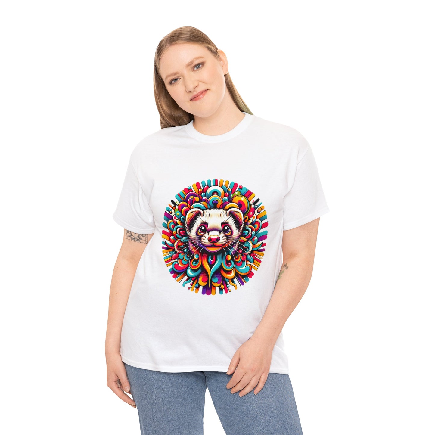 Unisex Trippy Ferret Heavy Cotton Tee